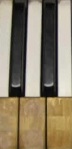 pianoforte tastiera avorio parzialmente somontata